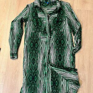 Derek Lam Kohl's Rio De Janeiro Design Collection Shirt Dress Small